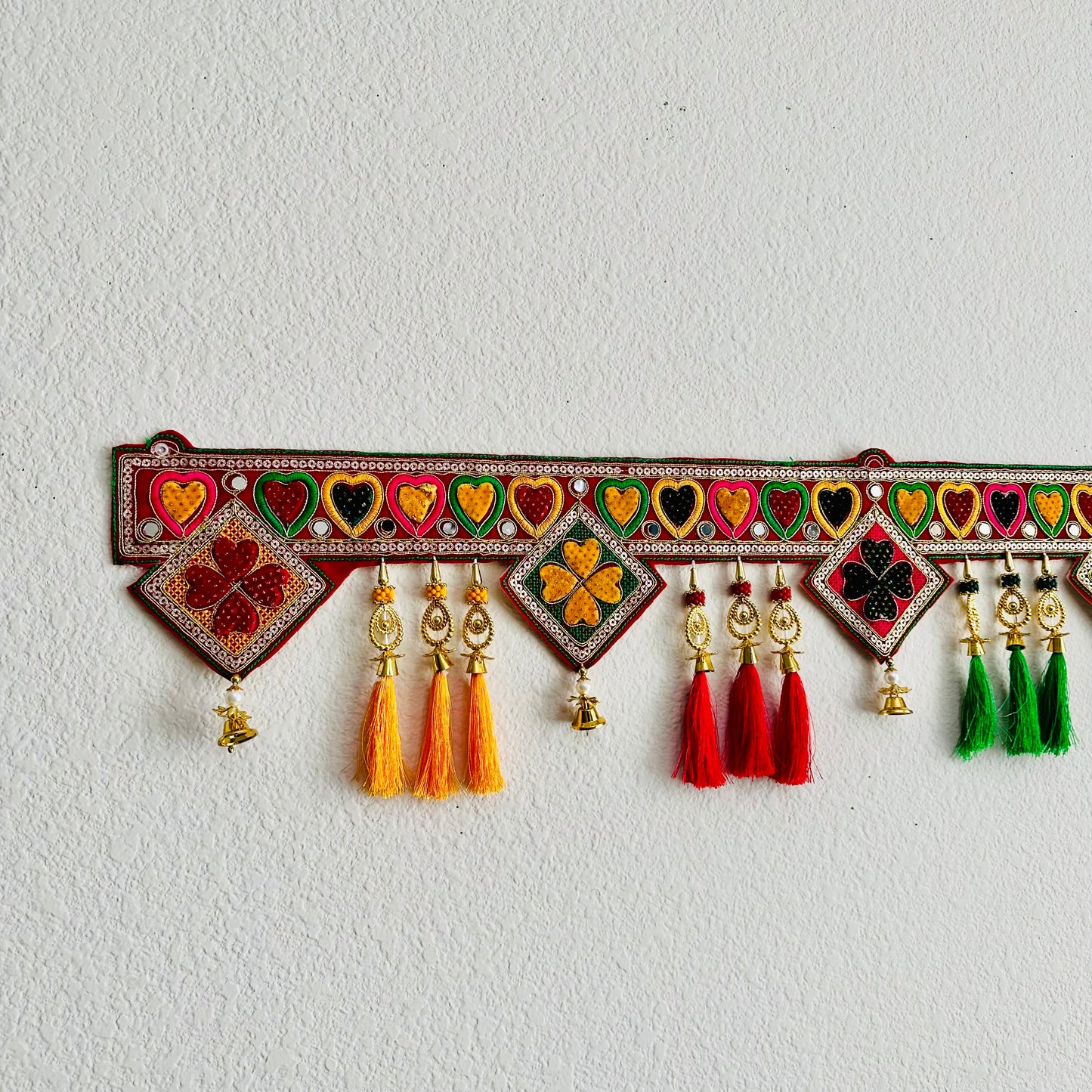 Bells & Multicolor Tassel Toran