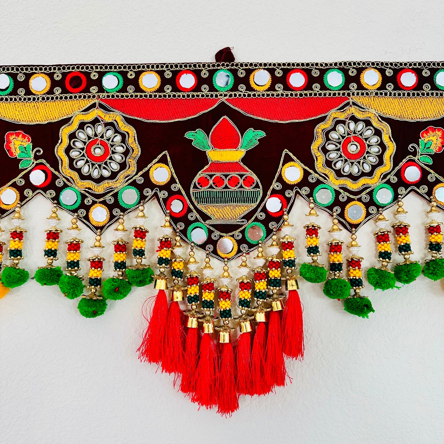 Shubh Labh Toran with Beads & Tassels