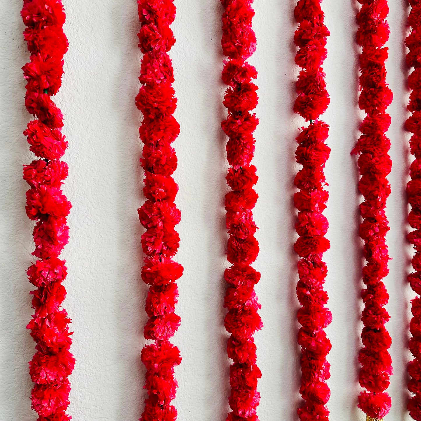 5Ft Red Marigold Garland (1Pc)