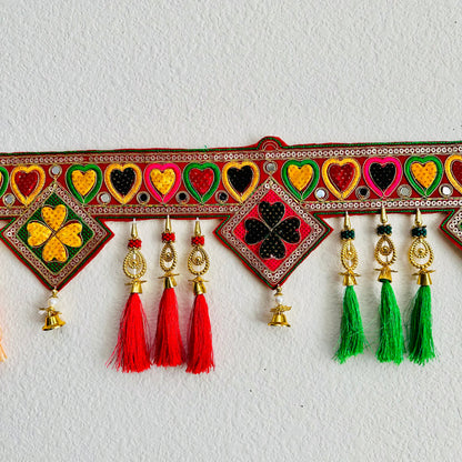 Bells & Multicolor Tassel Toran