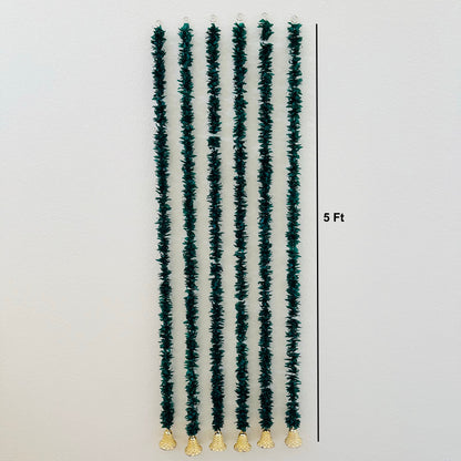 5Ft Green Plastic Garland (1Pc)