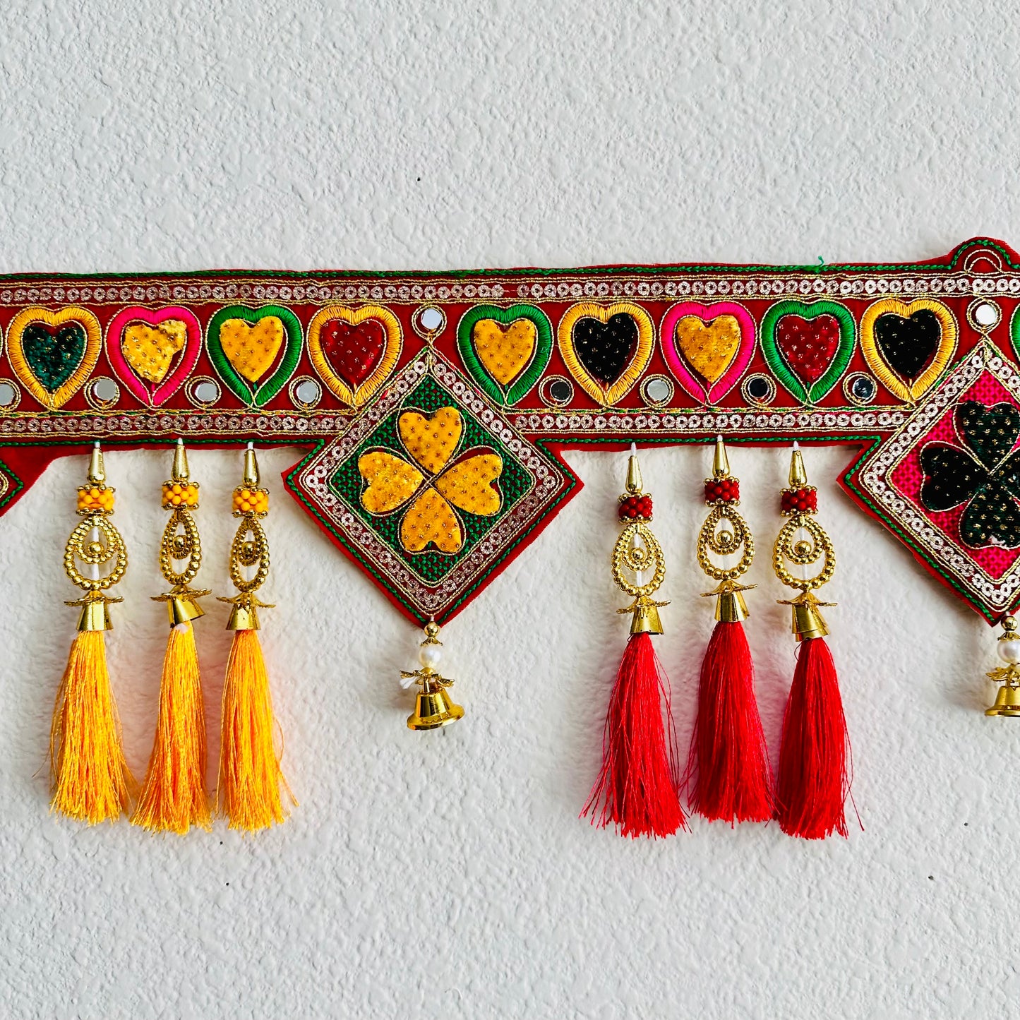 Bells & Multicolor Tassel Toran