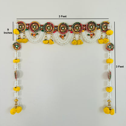 Mogra Marigold Toran with Hangings