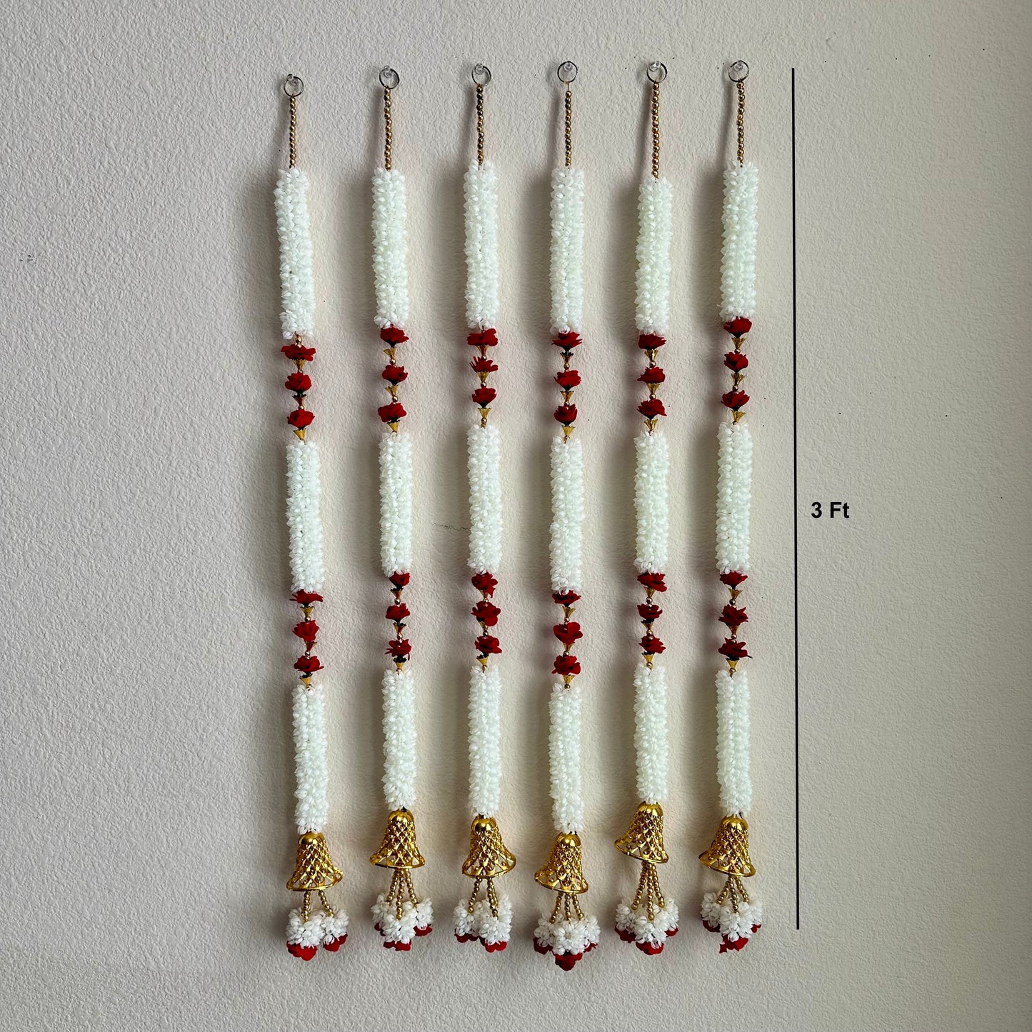 3Ft Mogra Garland with Bell (1Pc)