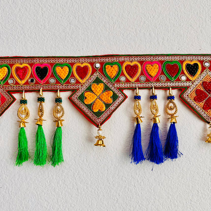 Bells & Multicolor Tassel Toran