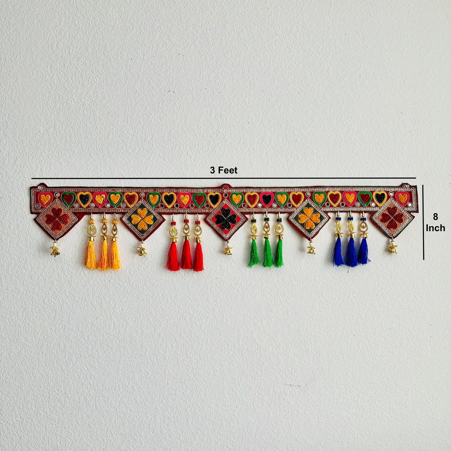 Bells & Multicolor Tassel Toran